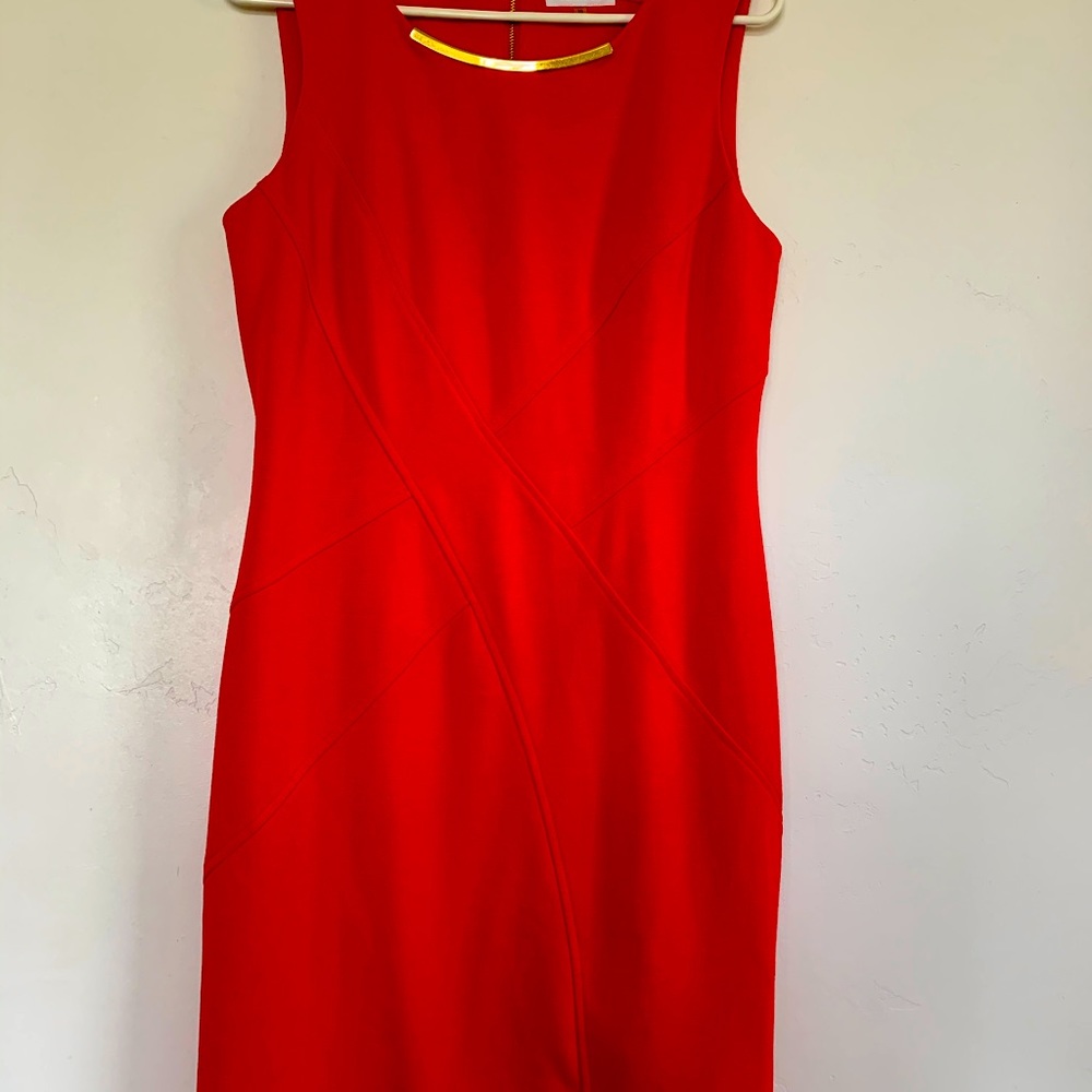 Orange Calvin Klein Dress